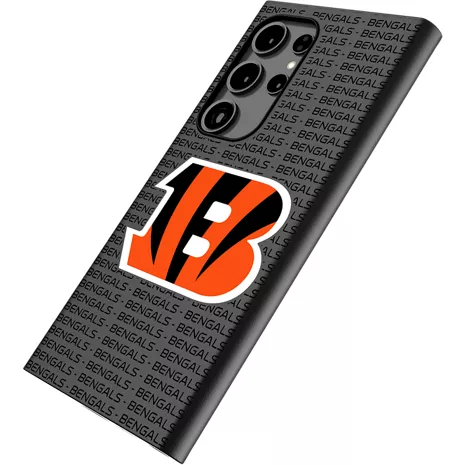 Keyscaper NFL Team Text Backdrop Case with Magnet for Galaxy S24 Ultra - Cincinnati Bengals