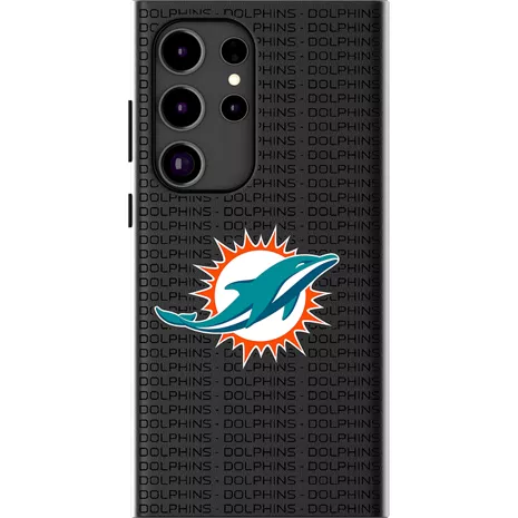 Keyscaper NFL Team Text Backdrop Case with Magnet for Galaxy S24 Ultra - Miami Dolphins