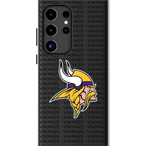 Keyscaper NFL Team Text Backdrop Case with Magnet for Galaxy S24 Ultra - Minnesota Vikings