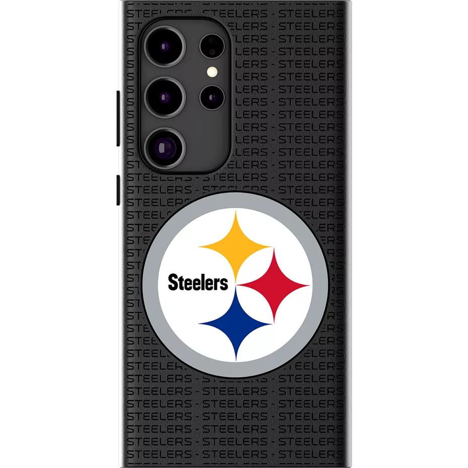 Keyscaper NFL Team Text Backdrop Case with Magnet for Galaxy S24 Ultra - Pittsburgh Steelers | Verizon