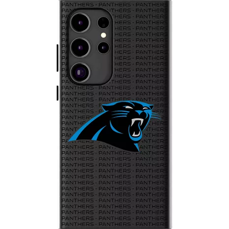 Keyscaper NFL Team Text Backdrop Case with Magnet for Galaxy S25 Ultra - Carolina Panthers