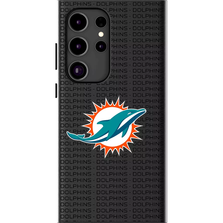 Keyscaper NFL Team Text Backdrop Case with Magnet for Galaxy S25 Ultra - Miami Dolphins | Verizon