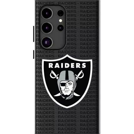 Keyscaper NFL Team Text Backdrop Case with Magnet for Galaxy S25 Ultra - Las Vegas Raiders