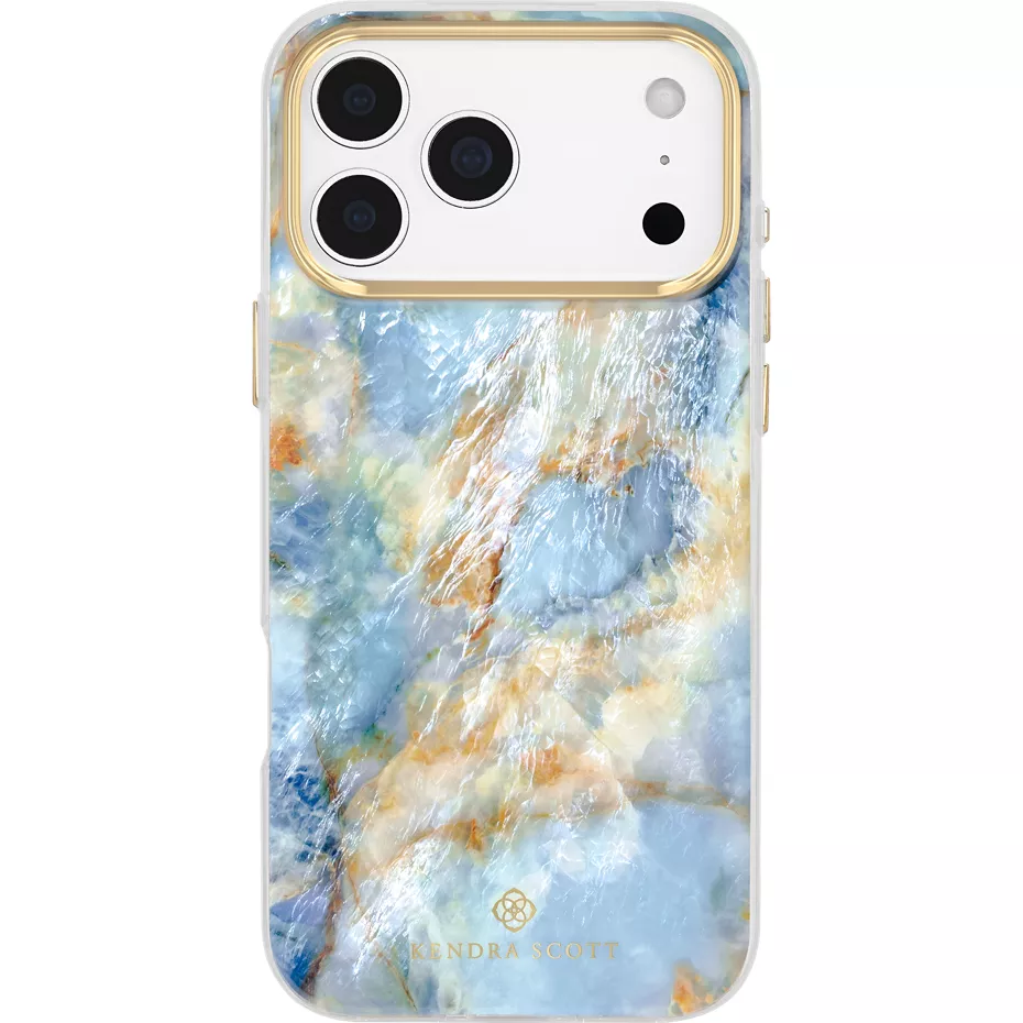 Kendra Scott Case with MagSafe, Ring Stand and Abbie Wristlet Bundle for iPhone 18 Pro/17 Pro - Faux Blue Agate | Verizon