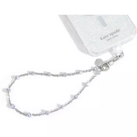 kate spade new york Phone Wristlet Charm - Dazzle Chain Silver