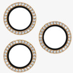 Anillo protector de lente de aluminio para el iPhone 16 pro/iPhone 16 Pro Max - Juego engastado en oro​​ 