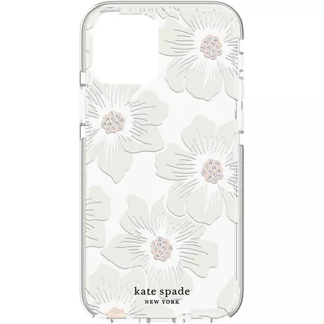 kate spade new york Defensive Hardshell Case for iPhone 12 Pro Max - Hollyhock Floral Clear
