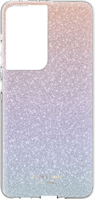 Kate Spade New York Defensive Hardshell Case For Galaxy S21 Ultra 5g Glitter Ombre Pink