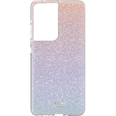 kate spade new york Defensive Hardshell Case for Galaxy S21 Ultra 5G - Glitter Ombre Pink