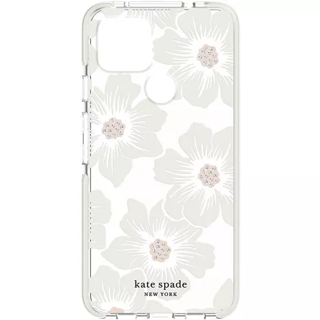 kate spade new york Protective Hardshell Case for Pixel 4a 5G UW - Hollyhock Floral Clear