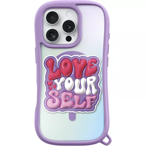 LAUT Funda POP LOVIE con MagSafe y brazalete con colgante para el iPhone 16 Pro - Lovely Purple