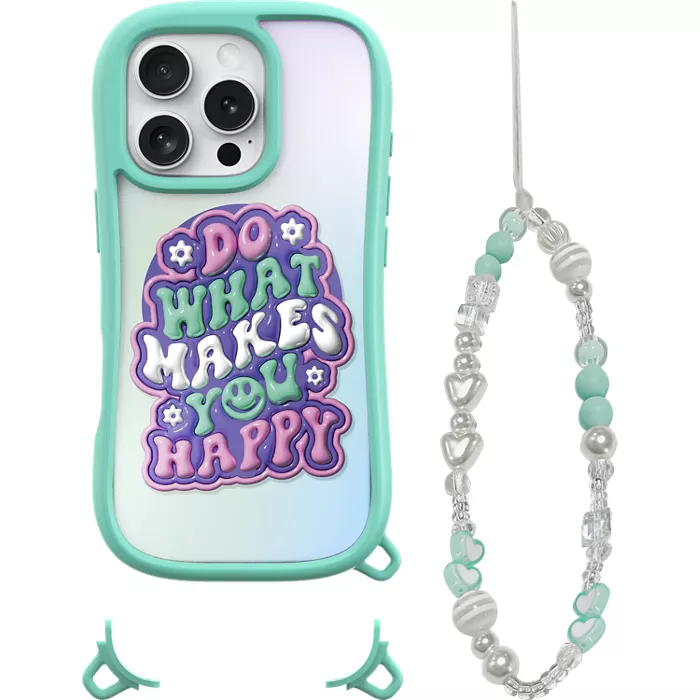 LAUT POP LOVIE Protective Case with MagSafe and Charm Bracelet for iPhone 16 Pro Max - Happy Mint | Verizon