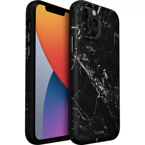 LAUT HUEX Elements Case for iPhone 12/iPhone 12 Pro - Marble Black
