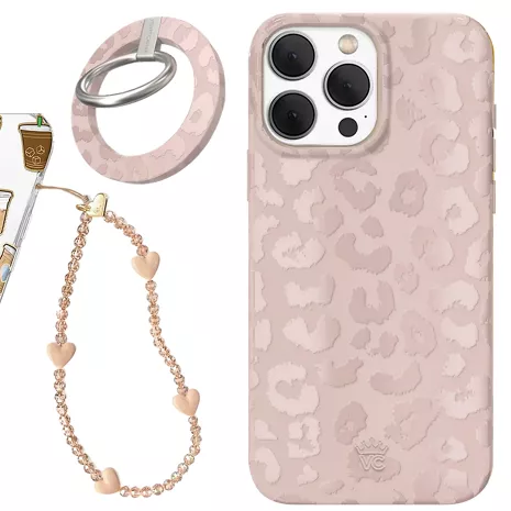 Velvet Caviar Leopard Case Bundle for iPhone 15 Pro Max