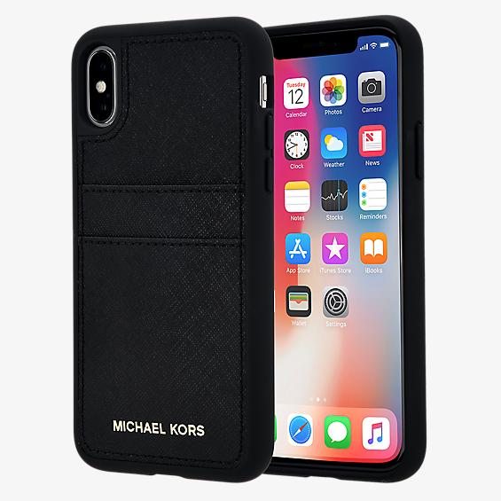 Michael Kors Saffiano Leather Pocket Case for iPhone XS/X - Verizon Wireless