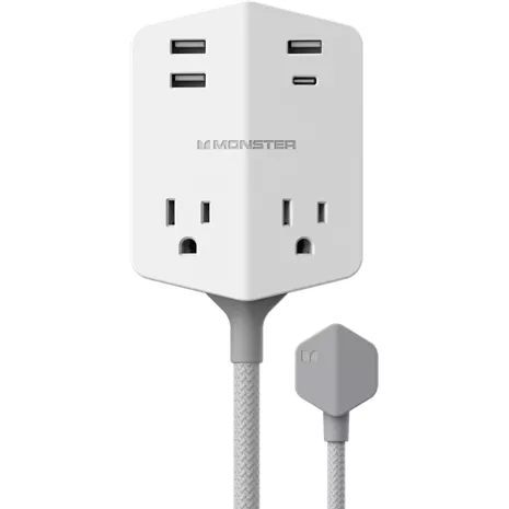 Monster Power Shield Outlet Extender and Magnetic Hub White image 1 of 1 