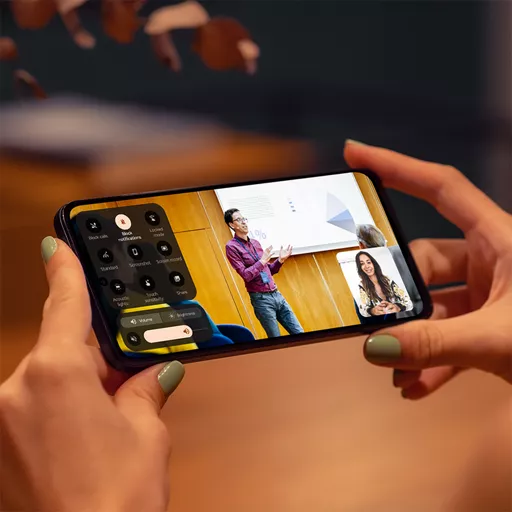 6.7" FHD+ 120Hz display and Dolby Atmos&reg;.<sup>2</sup>