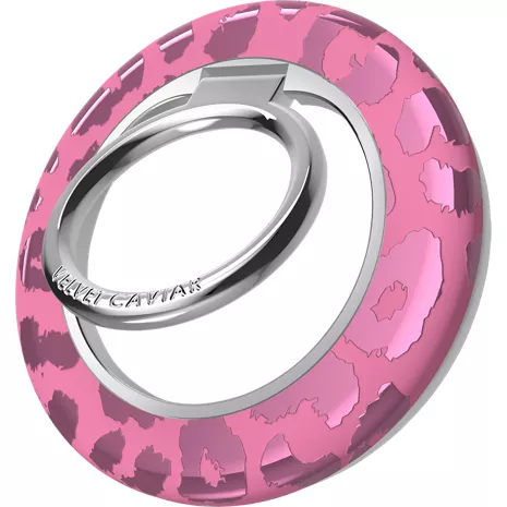 Velvet Caviar MagSafe Grip Ring - Pink Ruby Leopard