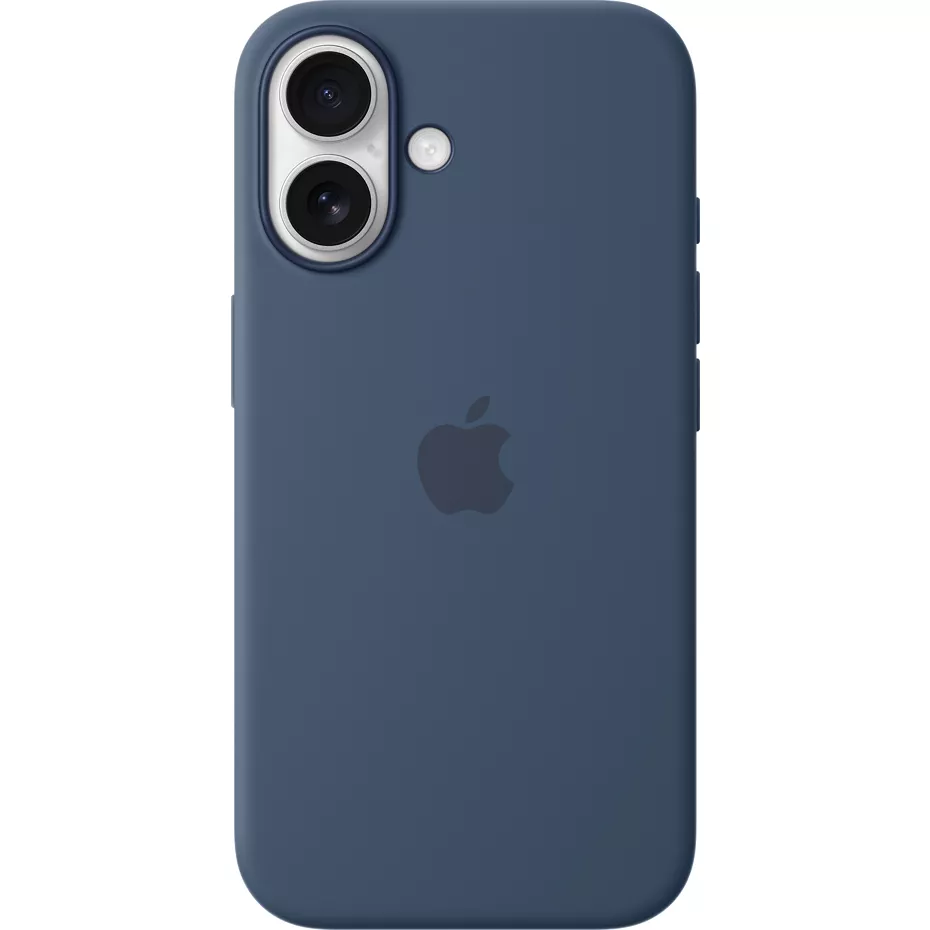 Apple Silicone Case with MagSafe for iPhone 16 - Denim | Verizon