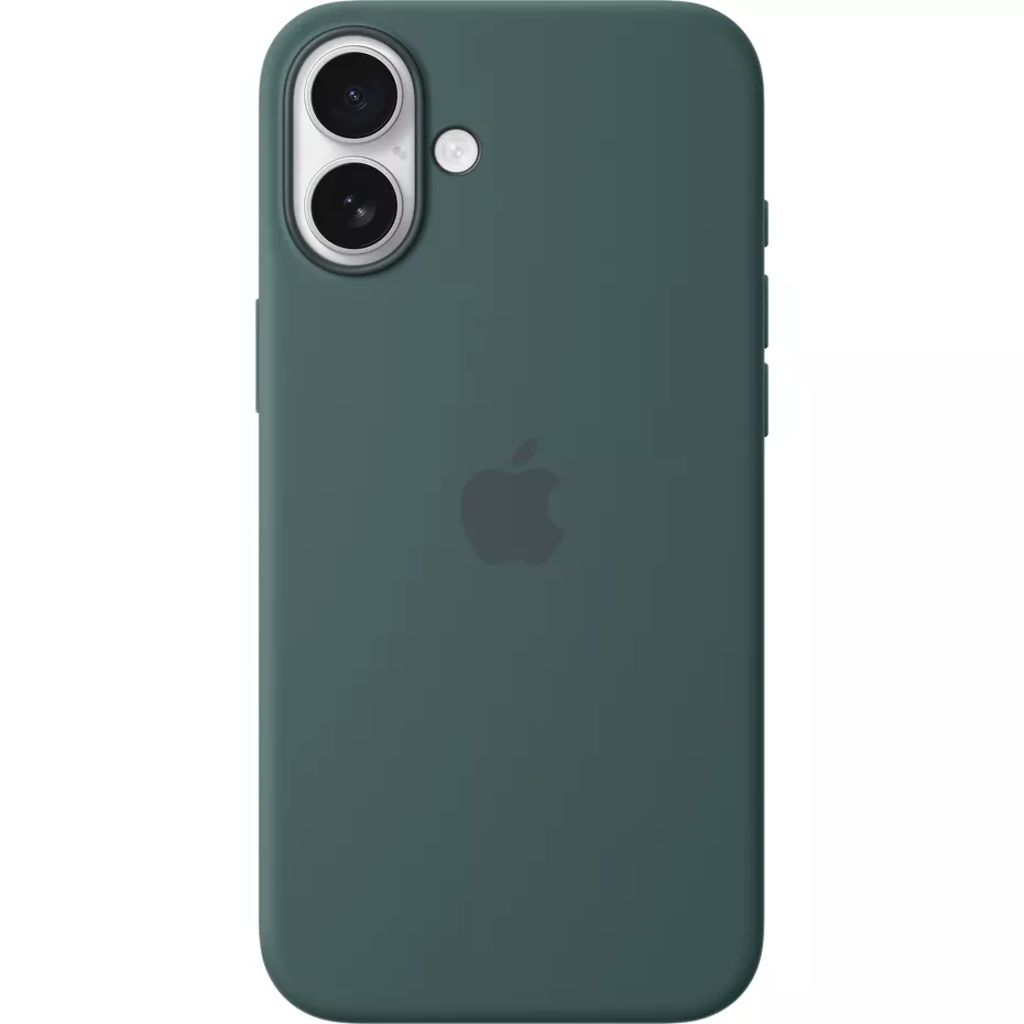 Apple Silicone Case with MagSafe for iPhone 16 Plus - Lake Green | Verizon