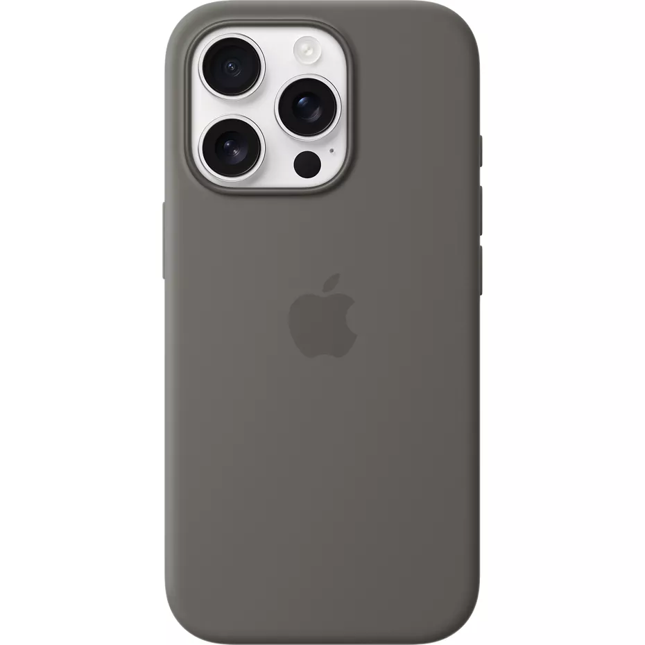 Apple Silicone Case with MagSafe for iPhone 16 Pro - Stone Gray | Verizon