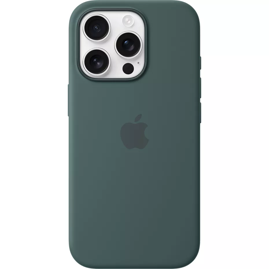 Apple Silicone Case with MagSafe for iPhone 16 Pro - Lake Green | Verizon