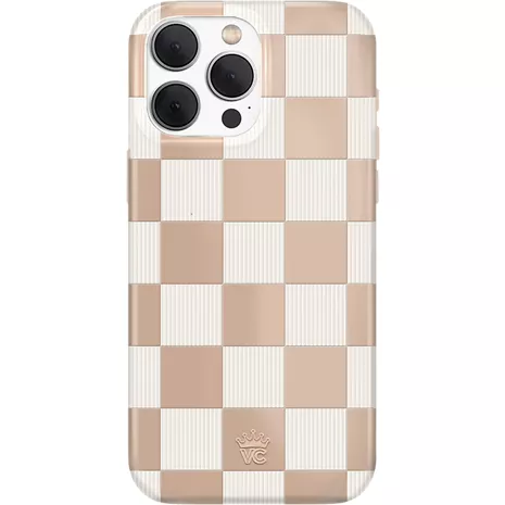 Velvet Caviar Funda Checker con MagSafe para el iPhone 15 Pro Max - Nude Vibe