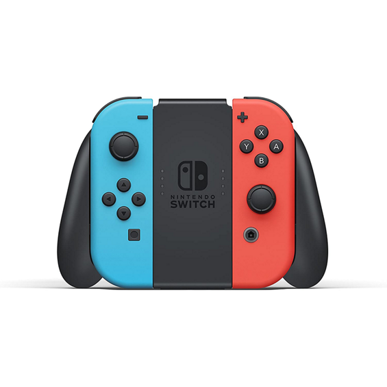 Front view of Nintendo Switch - Neon Blue and Neon Red Joy-Con.