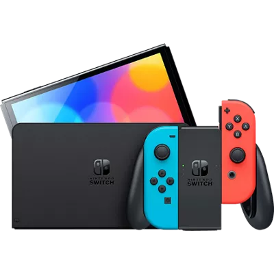 Nintendo Switch OLED Joy-Con - Neon Blue and Neon Red | Shop Now