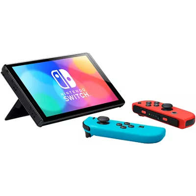 Nintendo Switch OLED Joy-Con - Neon Blue and Neon Red | Shop Now