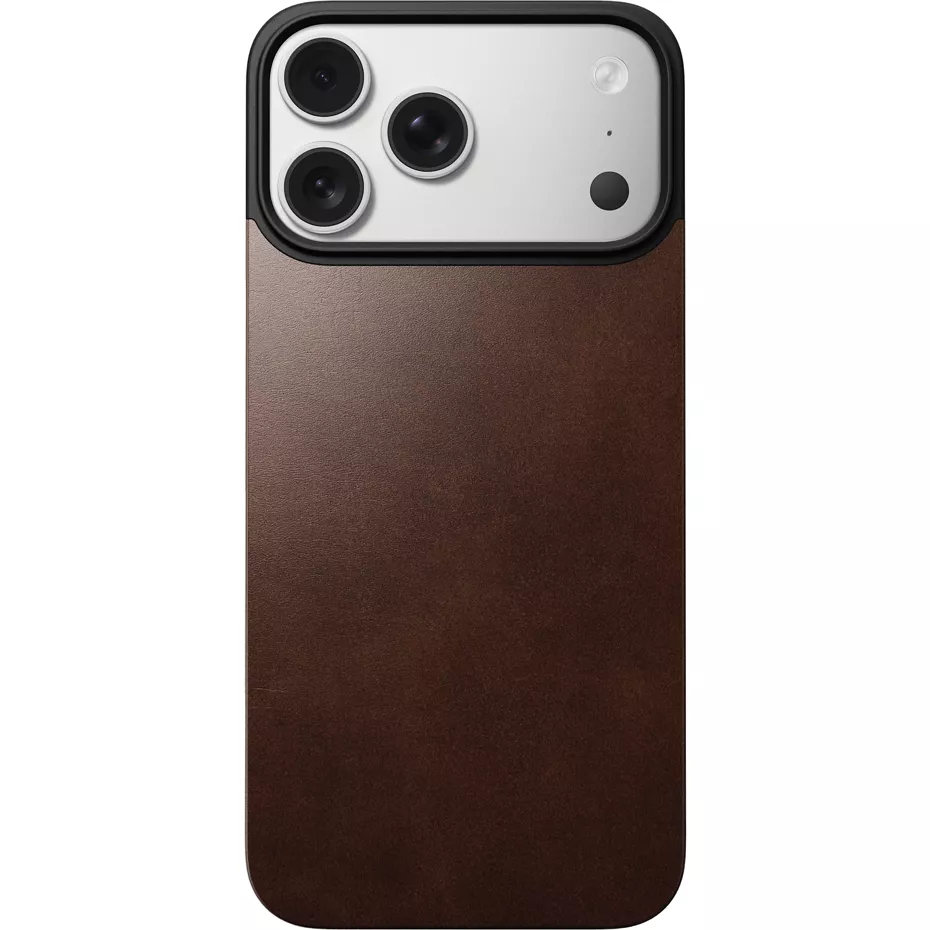 Nomad Horween Leather Back Case with MagSafe iPhone 17 Pro Max - Rustic Brown | Verizon