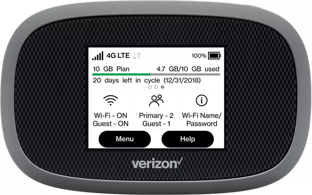 Verizon Wireless UNLIMITED 4G LTE Data Mobile Hotspot Jetpack MiFi Page Plus 