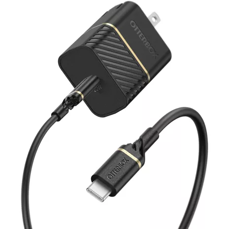 Kit de cargador de pared OtterBox de carga rápida con cable USB-C a USB-C, 20 W