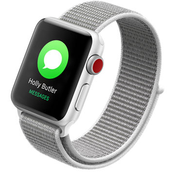 apple watch series 3 nike  aluminum 42mm case with sport loop