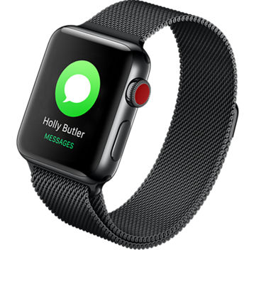 apple watch series 2 42mm stainless steel case with milanese loop