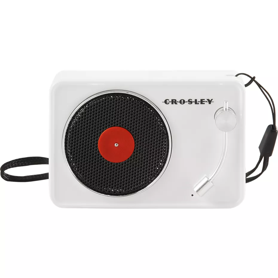 Crosley Mini Record Player Portable Bluetooth Speaker - White | Verizon