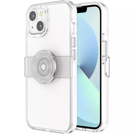 PopSockets PopCase for MagSafe iPhone 13 Case with Integrated PopGrip  Slide, Clear 