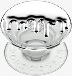 PopGrip - Chrome Drip Silver (color plata)/Transparente​​ 