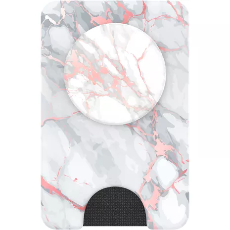 PopSockets PopWallet+ with MagSafe - Rose Gold Lutz Marble