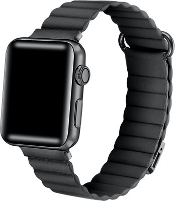 Vince Camuto Gunmetal Grey Stainless Steel Link Band for Apple Watch  42/44/45/49mm