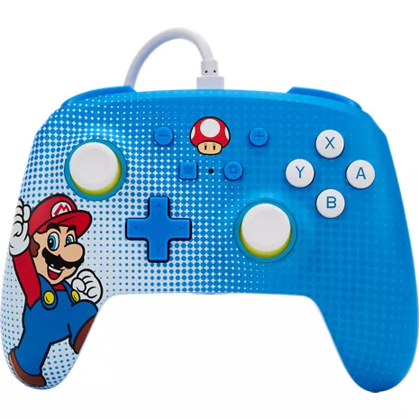 Control alámbrico optimizado PowerA Mario Pop Art para la Nintendo Switch azul imagen 1 de 1