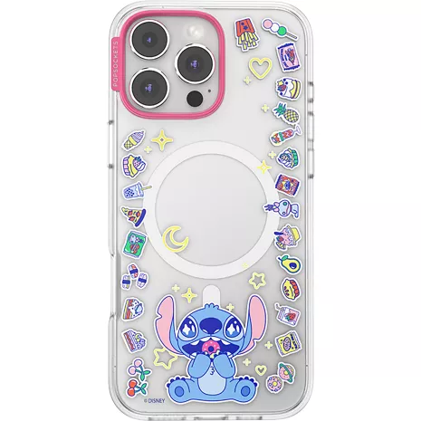 PopSockets Case with MagSafe for Apple iPhone 16 Pro Max - Disney Stitch Snack Attack
