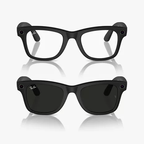 Ray-Ban Meta Wayfarer Standard Smart Glasses with Clear to G15 Green ...
