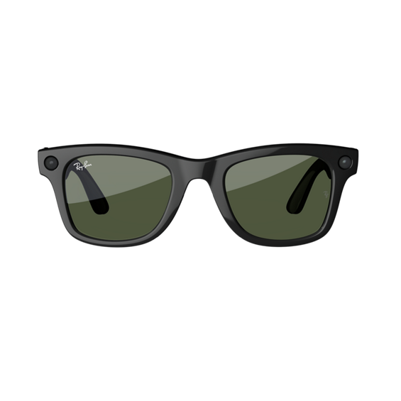 Ray-Ban Meta Wayfarer Large Frames with Plano G15 Green Lenses