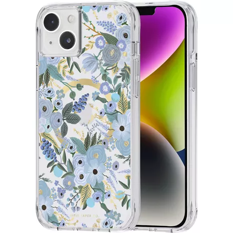 Rifle Paper Co Case with MagSafe for iPhone 14 Plus - Garden Party Blue