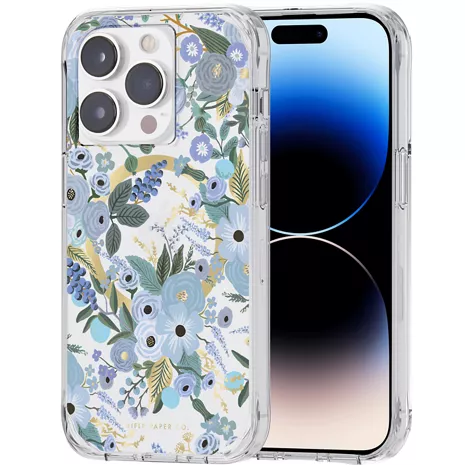 Rifle Paper Co Funda con MagSafe para el iPhone 14 Pro - Garden Party Blue