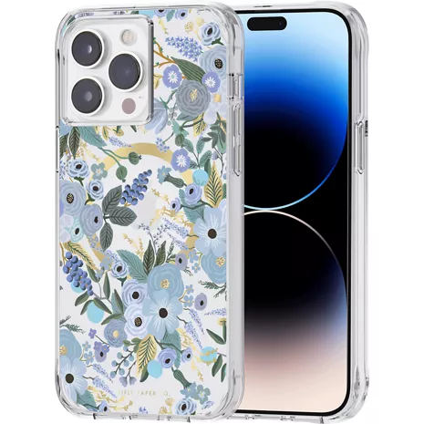 Rifle Paper Co Case with MagSafe for iPhone 14 Pro Max - Garden Party Blue
