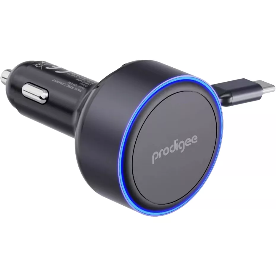 Prodigee Energee Retract-It Car Charger with USB-C 60W - Black | Verizon