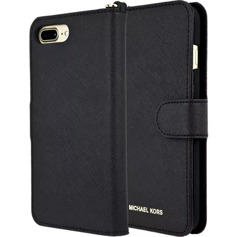 Étui Portefeuille Folio Michael Kors en Cuir Saffiano pour Galaxy S8 Plus -  Noir - Unlimited Cellular