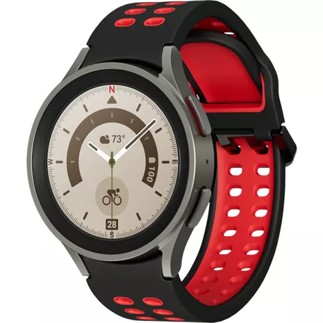 Bracelet sport Samsung Galaxy Watch 5 Pro - 45mm (noir/rouge